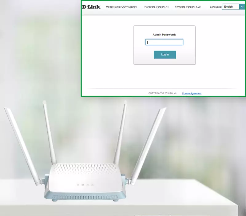 D Link router login process